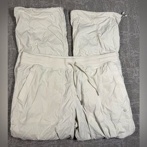 Lululemon White Dance Studio Relaxed-Fit Mid-Rise Cargo Pant Women Size XL